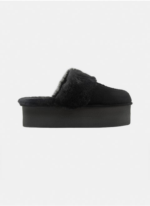 Platform Fur Clogs