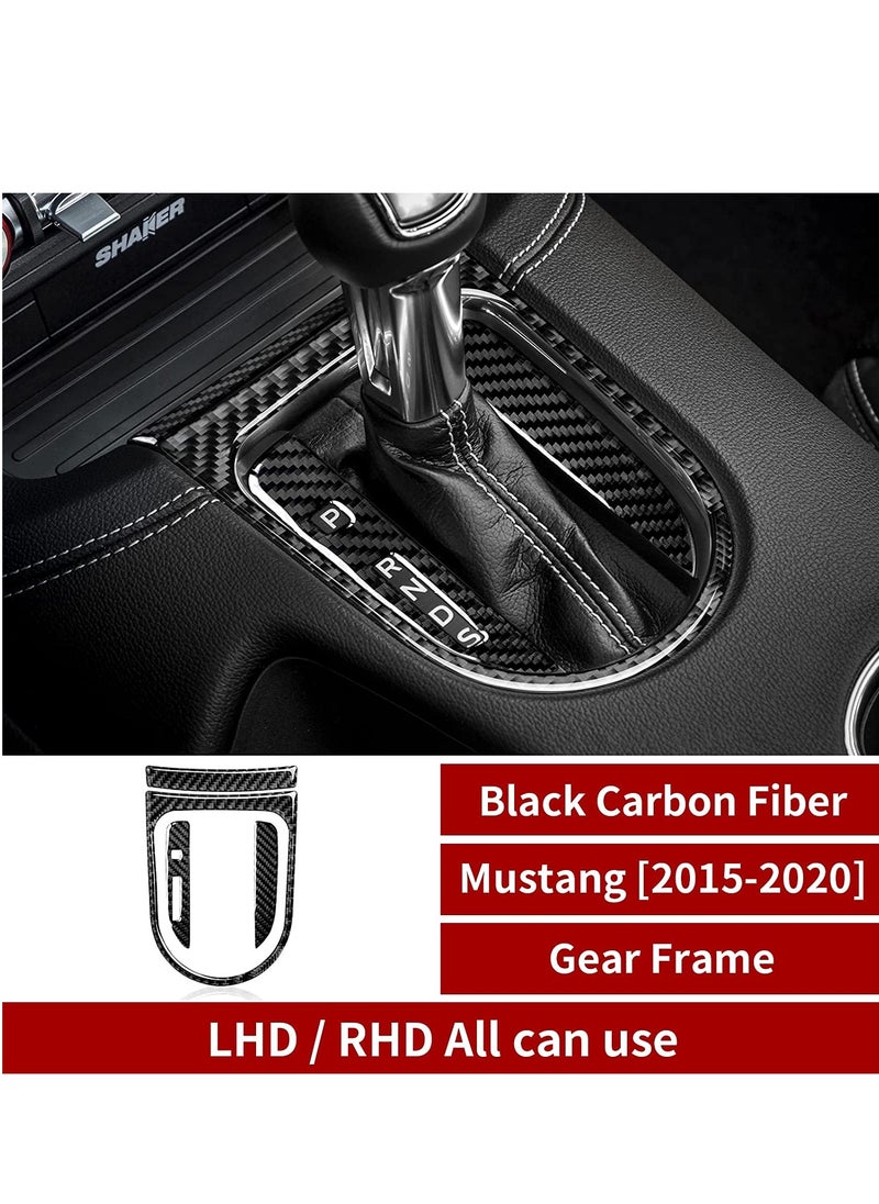 SYOSI - Carbon Fiber Car Shift Panel for Ford Mustang GT 2021 2020 2019 2018 2017 2016 2015, Car Interior Modification Accessories Decorative Sticker, Frame Cover Interior Sticker Decal - Image 1