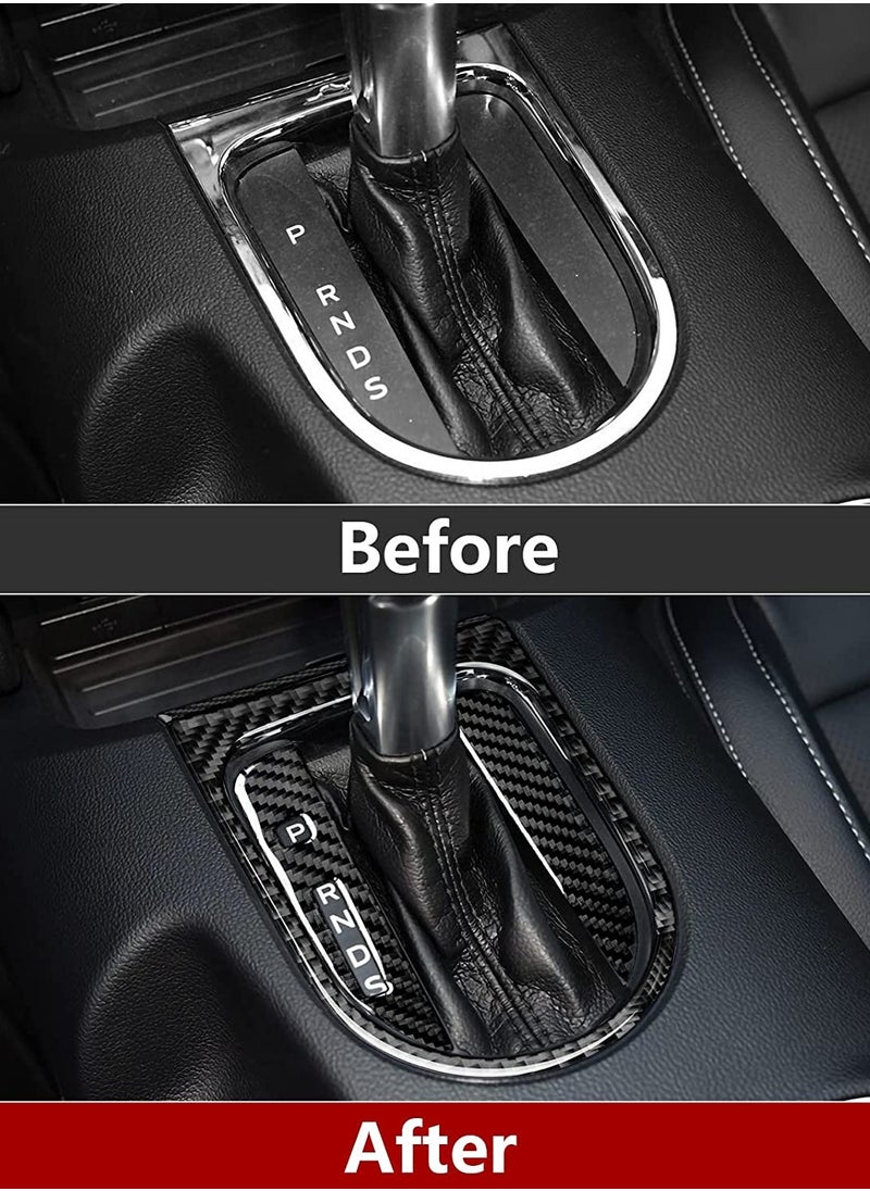 SYOSI - Carbon Fiber Car Shift Panel for Ford Mustang GT 2021 2020 2019 2018 2017 2016 2015, Car Interior Modification Accessories Decorative Sticker, Frame Cover Interior Sticker Decal - Image 1