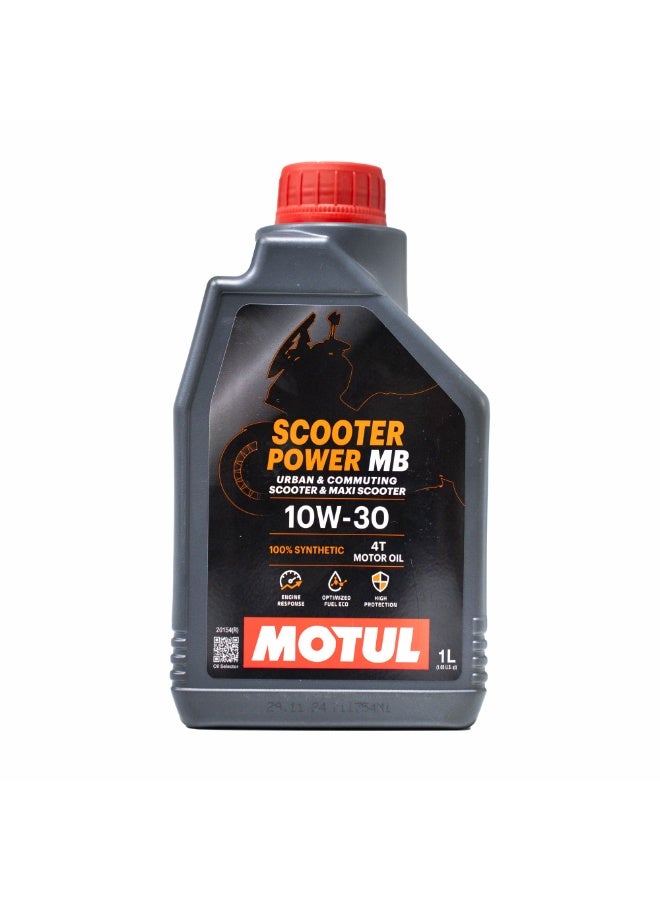 Motul SCOOTER POWER 4T 10W30 MB, 1 Liters - Image 1