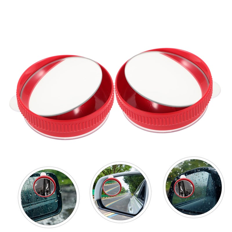 Red Blind Spot Mirror For Car Side View With ABS Sucker Automotive Glass Lens - Image 5