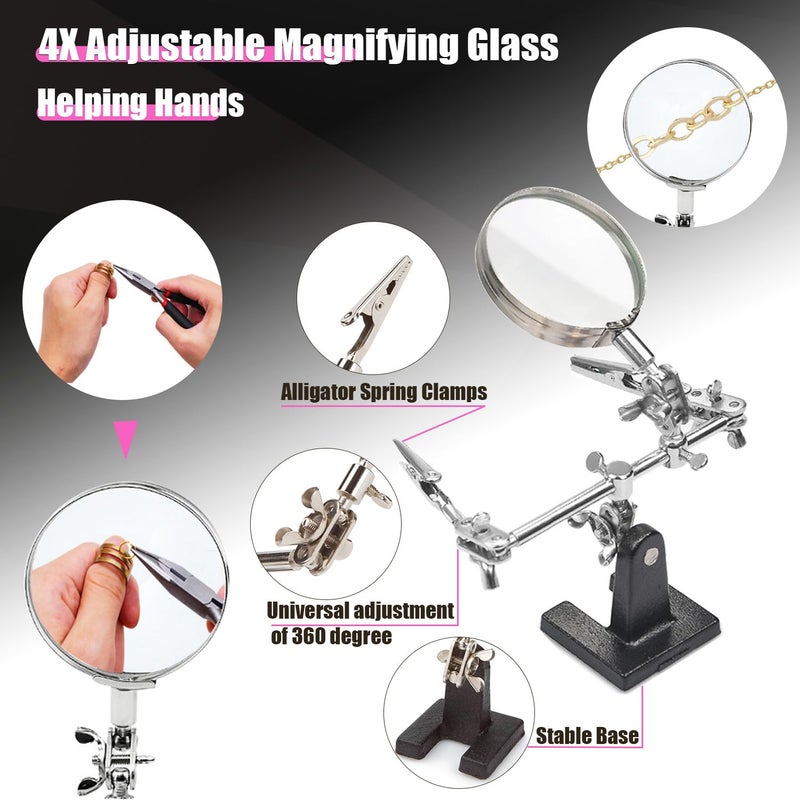 MONVICT Jewelry Making Supplies Kit with Jewelry Making Tools, Findings, Necklace Chain, Jewelry Wires, Adjustable Magnifier, Carry Bag, Meet All The Needs of Jewelry Making, Repair, Beading - Image 4