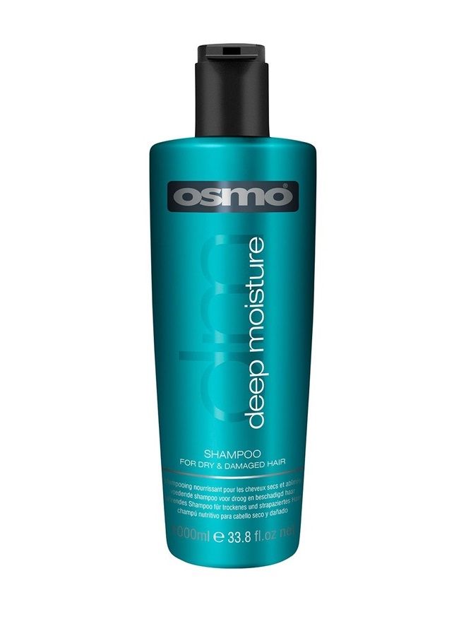 Osmo Deep Moisture Shampoo, Dry and Damaged Hair Formula, Large 1000ml (33.8 fl oz) - Image 1