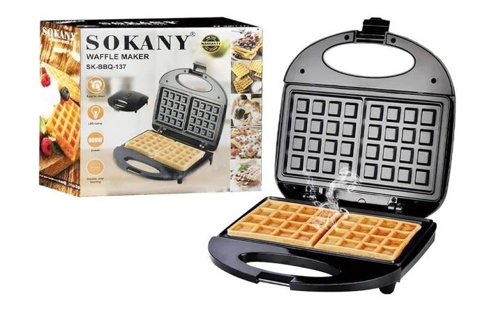 Sokany Waffle Maker 800 Watt SK-137 - Image 2