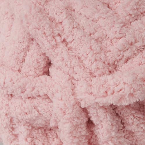 Crafted By Catherine Chunky Chenille Yarn 2 Pack 8 oz 227 g 317 Yards Each Skein Light Pink Gauge 7 Jumbo - Image 3