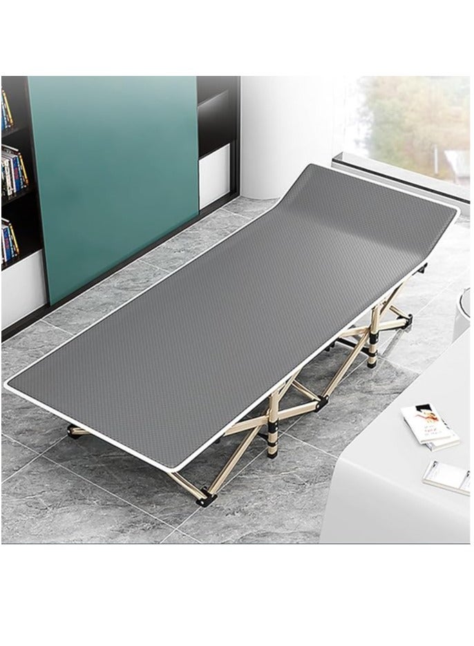 Arabest Folding Camping Cot with Mattress and Storage Bag Portable Single Bed for Adults Outdoor Travel Home Office Rest Sunbath etc.Aluminium,Bear 180KG - Image 2