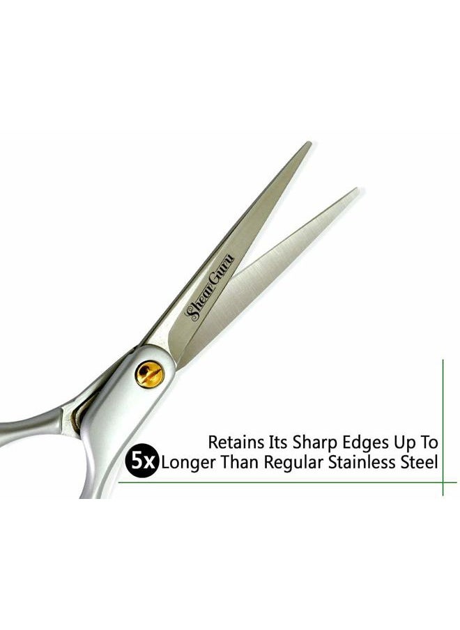 ShearGuru - Professional Barber Scissor Hair Cutting Set - 1 Straight Edge Hair Scissor, Shears, By ShearGuru (5.5) - Image 1
