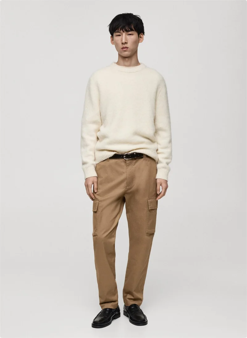 Mango Man  Regular Fit Cotton Cargo Pants for Men | Best Price UAE