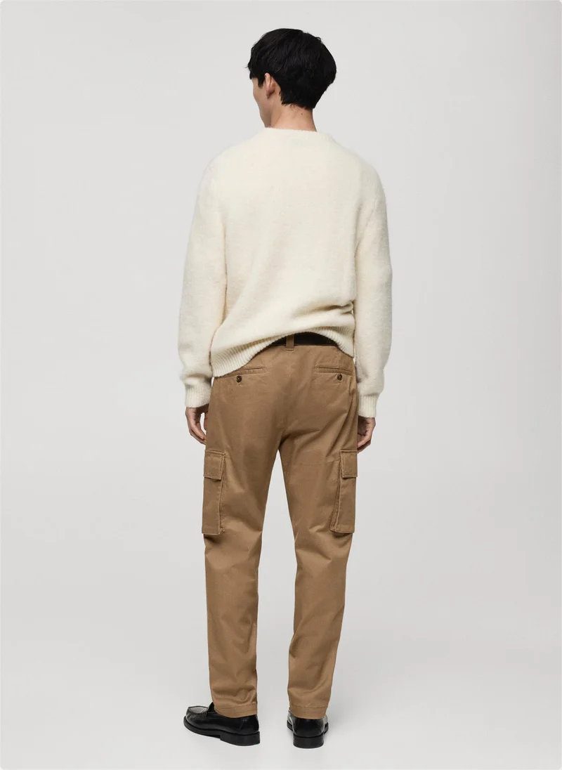 Mango Man Regular Fit Cotton Cargo Pants