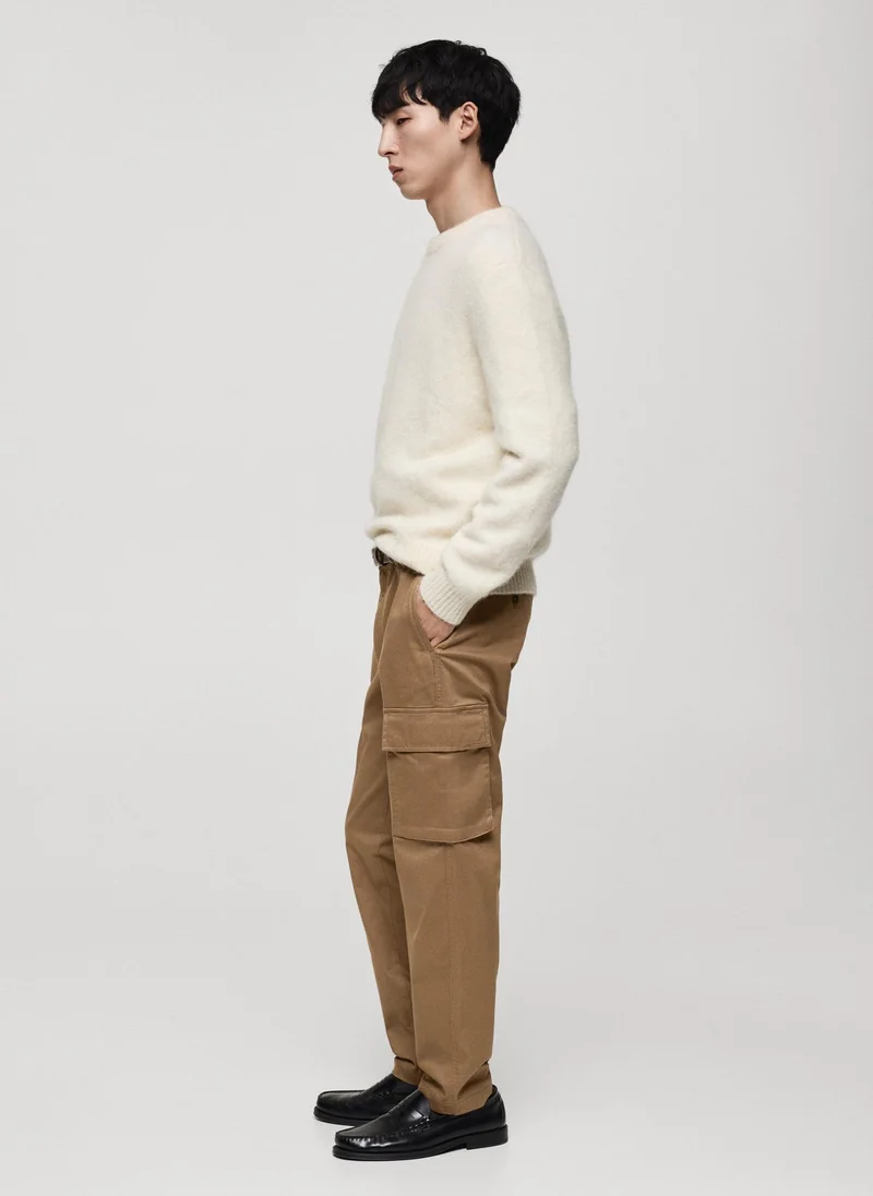 Mango Man  Regular Fit Cotton Cargo Pants for Men | Best Price UAE