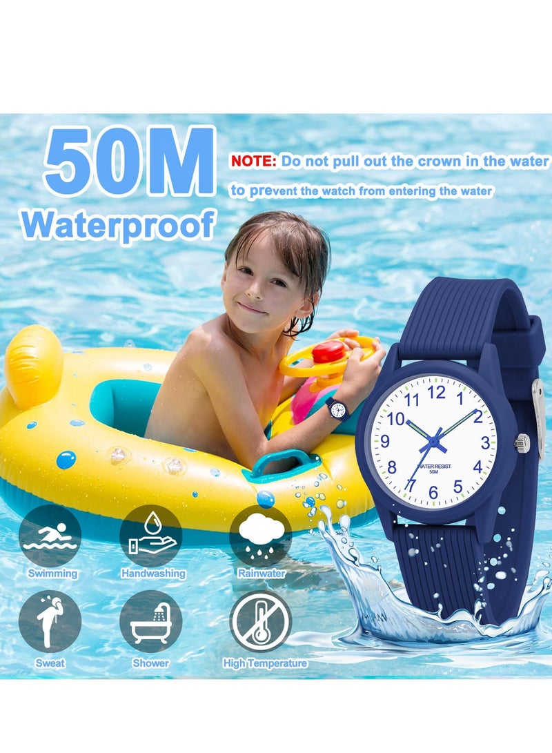 Sanda Kids Analog Watches for Girls Boys Watches with Soft Band Learning Time 50M Waterproof Children Watch Easy to Read for Ages 4-12 Kids Gift - Image 2