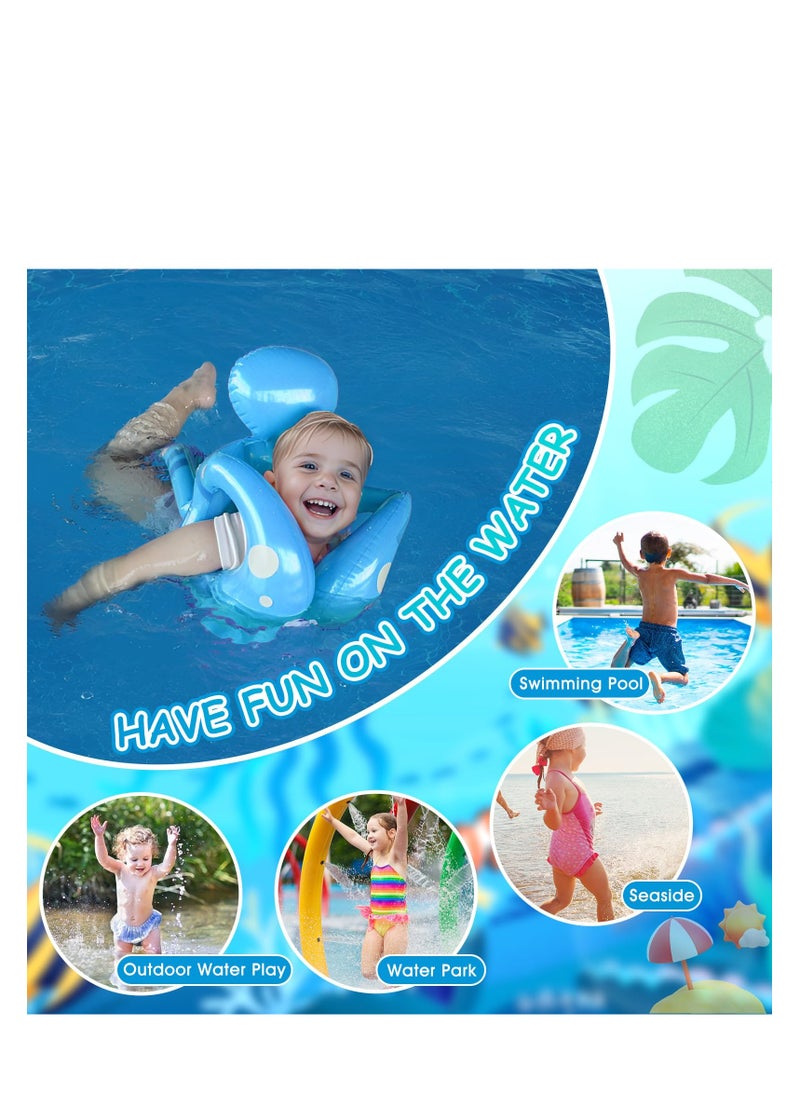 SYOSI - Swim Vest Floaties for Kids, Toddler Pool Float Learn to Swim Trainer Life Jacket with Adjustable Safety Buckle and 3 Airbags, Portable Inflatable Pool Floats Swimming Ring, Loads up to 110 lb - Image 1