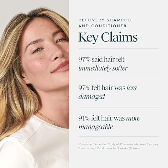 Virtue Recovery Sulfate Free Shampoo and Conditioner Set with Keratin Hydrates, Softens, and Renews Damaged Hair, Color Safe - Image 4