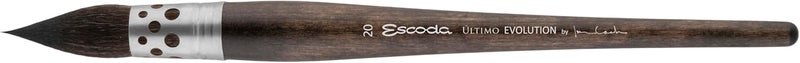 Escoda فرشاة مائية قصيرة المقبض من إسكودا سلسلة إلتيمو 1933 للفنان بحجم 20 من شعر السنجاب الصناعي - Image 1