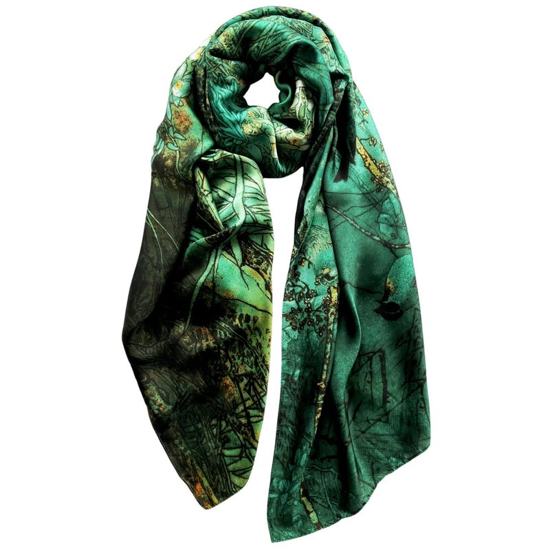 FONYVE Long Silk Like Scarf Lightweight Satin Scarves Large Sunscreen Shawl Wrap for Women - Image 1