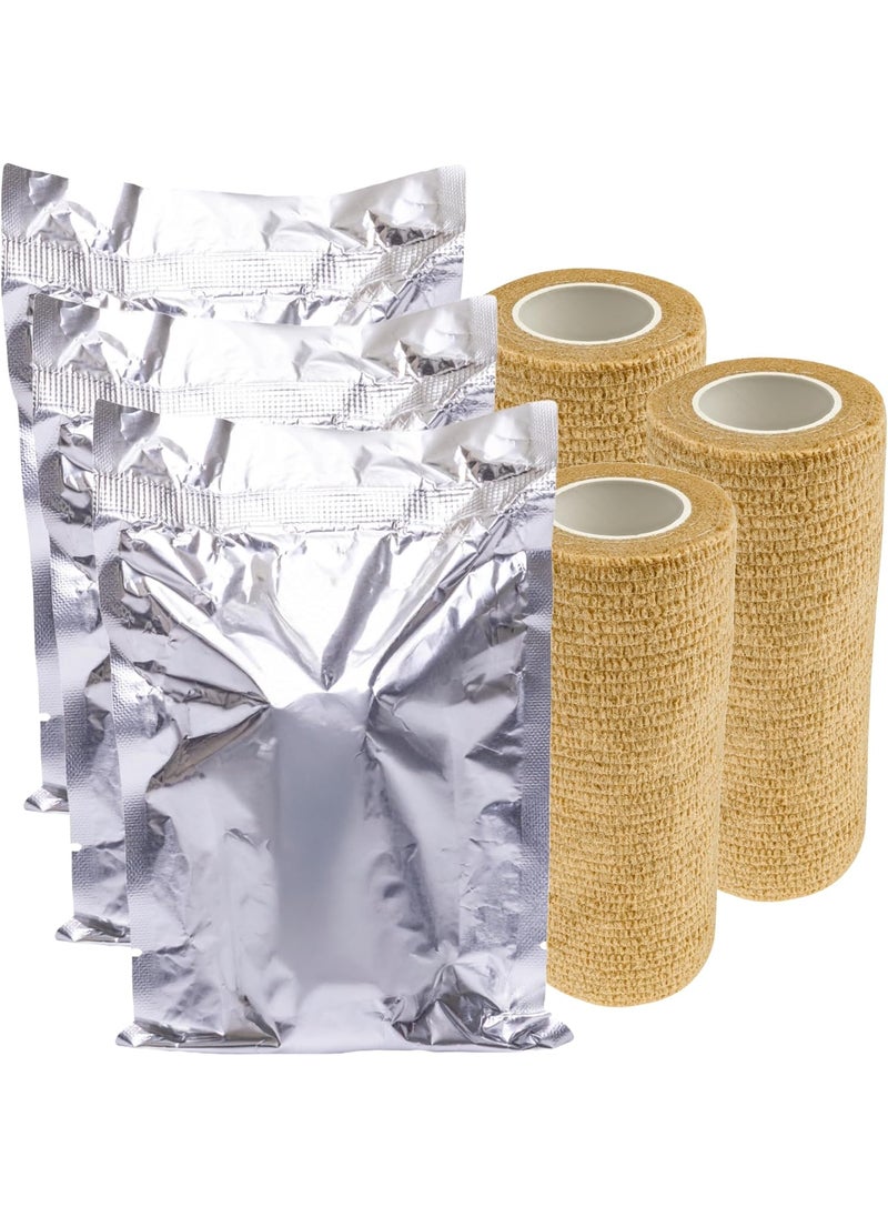 Vakly 4 Unna Boot Bandage Gauze Dressing with Zinc Oxide 4 x 10 Yards Provides Customized Compression  Self Adhesive Cover Wrap 3 of Each Individually Packaged  Vakly 1st Aid Kit Guide  - Image 5