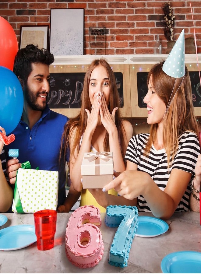 Blushtier قوالب كيك عيد الميلاد Blushtier 6 7، قوالب سيليكون كبيرة الحجم على شكل أرقام 6 و7، قوالب كيك لتزيين حفلات عيد الميلاد المرحة 6 7، حلوى الشوكولاتة، مشاريع حرفية يدوية. - Image 4