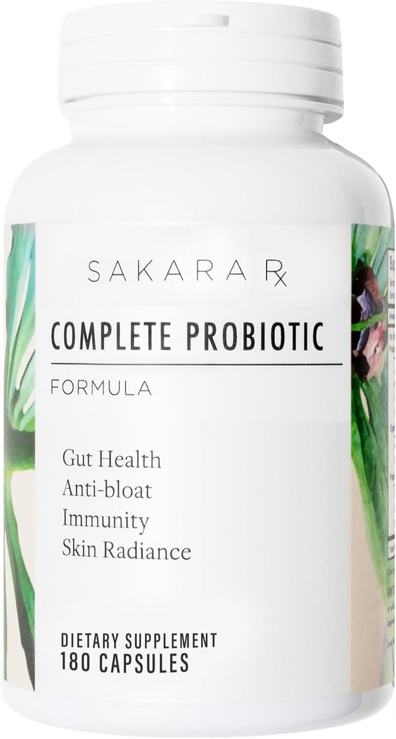 SAKARA ساكارا بروبيوتيك كامل 180 كبسولة بروبيوتيك لصحة النساء وصحة الجهاز الهضمي وصحة الأمعاء بروبيوتيك وبريبيوتيك للنساء - Image 1