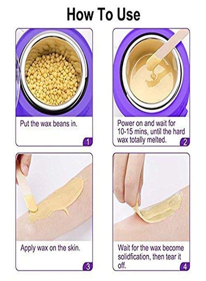 Bluejack Hard Wax Beans for Painless Hair Removal, Wax Beads for Bikini Brazilian, Underarms, Back and Chest, Hair Removal Waxing Spatulas 200 Gm bag with 3 pcs Wax Spatulas (Honey Yellow Milk) - Image 5