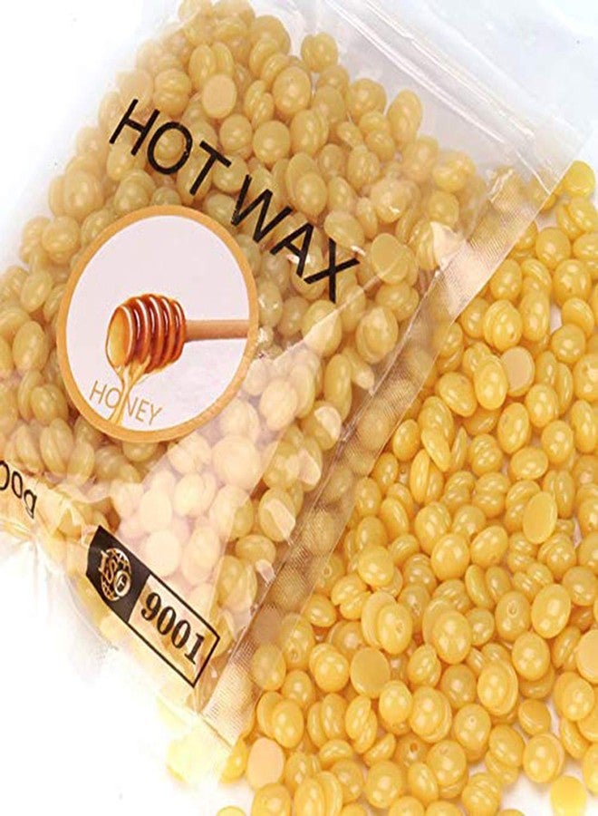 Bluejack Hard Wax Beans for Painless Hair Removal, Wax Beads for Bikini Brazilian, Underarms, Back and Chest, Hair Removal Waxing Spatulas 200 Gm bag with 3 pcs Wax Spatulas (Honey Yellow Milk) - Image 3