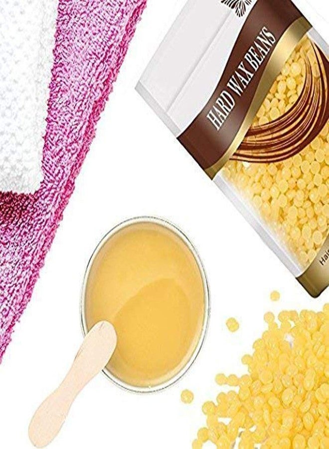 Bluejack Hard Wax Beans for Painless Hair Removal, Wax Beads for Bikini Brazilian, Underarms, Back and Chest, Hair Removal Waxing Spatulas 200 Gm bag with 3 pcs Wax Spatulas (Honey Yellow Milk) - Image 4