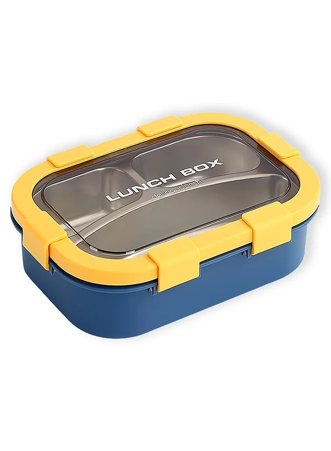 LITTLE SURPRISE BOX Little Surprise Box,Solid Blue & Yellow Stainless Steel Lunch Box For Kids & Adults