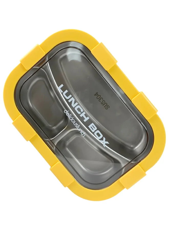 LITTLE SURPRISE BOX Little Surprise Box,Solid Blue & Yellow Stainless Steel Lunch Box For Kids & Adults