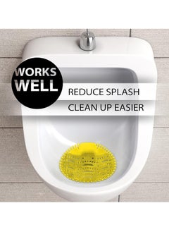 ماركة غير محددة 5 Pack Scented Urinal Screens Deodorizer with Anti-Splash Bristles, Men Bathroom Deodorizer Waterless Toilet Anti Splash Urinal for Public Restrooms and Fits Most Brand Urinals  - Image 4