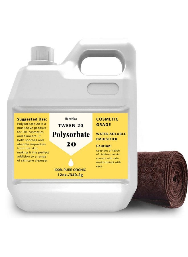 Hznxolrc 12 Oz Polysorbate 20 Emulsifier Premium Polysorbate 20 (Tween 20) Liquid 100% Pure Cosmetics Grade Gentle On Skin Suitable For Making Lotions Shampoos Body Washes Makeup Removers And More - Image 2