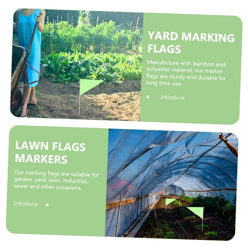 Green Lawn Marking Flags for Garden Construction Landscaping Plant and Sprinkler Identification 8Pcs - Image 3