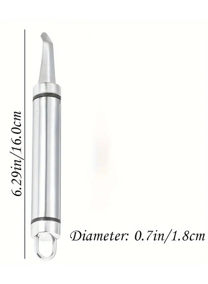 Goolsky 1pc Stainless Steel Shrimp Deveiner Tool, Shrimp Cleaner Peeler, Seafood Shell Cutter Remover, Portable Shrimp Line and Vein Cleaning Tool, Easy Clean Kitchen Gadget for Lobster and Prawn Preparation - Image 3