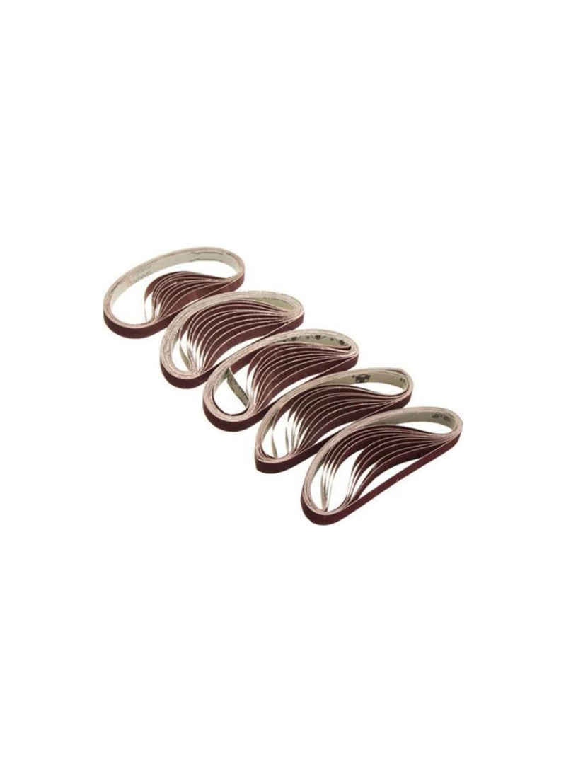 GGOOT 50Pcs Sanding Belts 15x452mm, 60/120/240/400/600 Assorted Grits Aluminum Oxide Abrasive Sanding Belts for Grinding Polishing Derusting  - Image 2