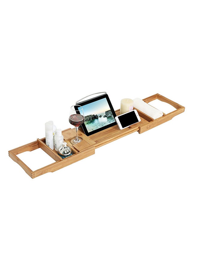 Wooden Bathtub Storage Rack Brown 76.5x24.5x6.5cm  - Image 2