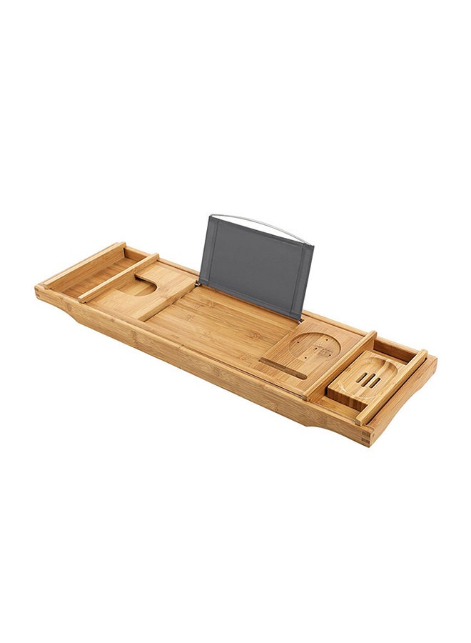 Wooden Bathtub Storage Rack Brown 76.5x24.5x6.5cm  - Image 1