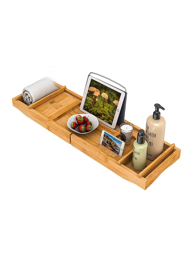 Wooden Bathtub Storage Rack Brown 76.5x24.5x6.5cm  - Image 3