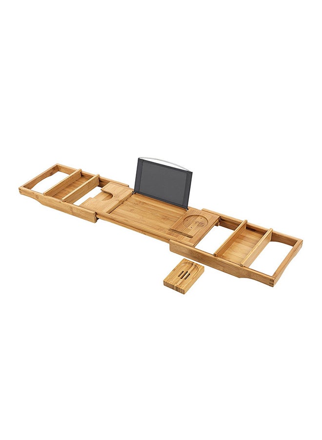 Wooden Bathtub Storage Rack Brown 76.5x24.5x6.5cm  - Image 4