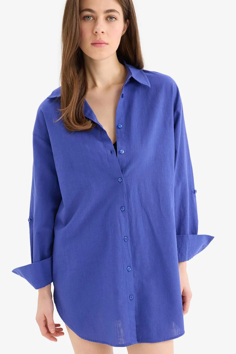 DeFacto Fall in Love Regular Fit Beach Shirt