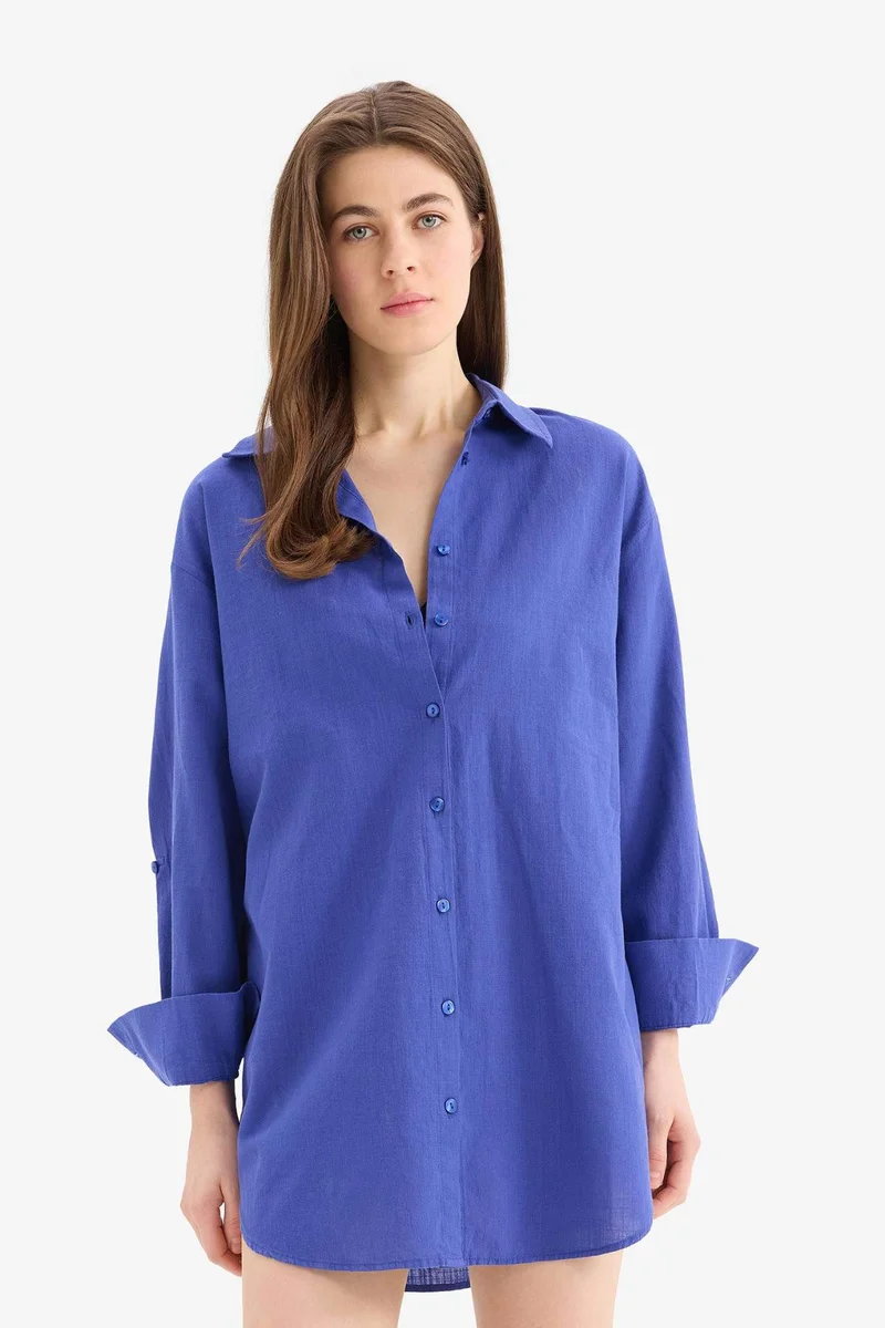 DeFacto Fall in Love Regular Fit Beach Shirt