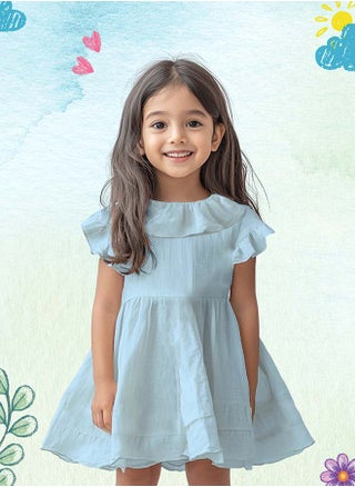 Baby Girls Midi/Knee Frocks - Cute & Trendy Summer Dress | 100% Linen Fabric | Perfect Birthday Gift - pzsku/Z826314C7A051F034C8C0Z/45/_/1741847756/fe688f33-fc6e-4128-b3e3-bcda4025f191