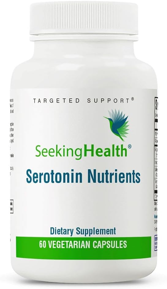 Seeking Health Serotonin Nutrients Supports Healthy Sleep 5HTP Supplement with Vitamin B6 and Saffron Extract Vegan and Vegetarian 60 Capsules - Image 1