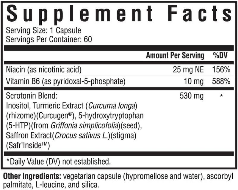 Seeking Health Serotonin Nutrients Supports Healthy Sleep 5HTP Supplement with Vitamin B6 and Saffron Extract Vegan and Vegetarian 60 Capsules - Image 2