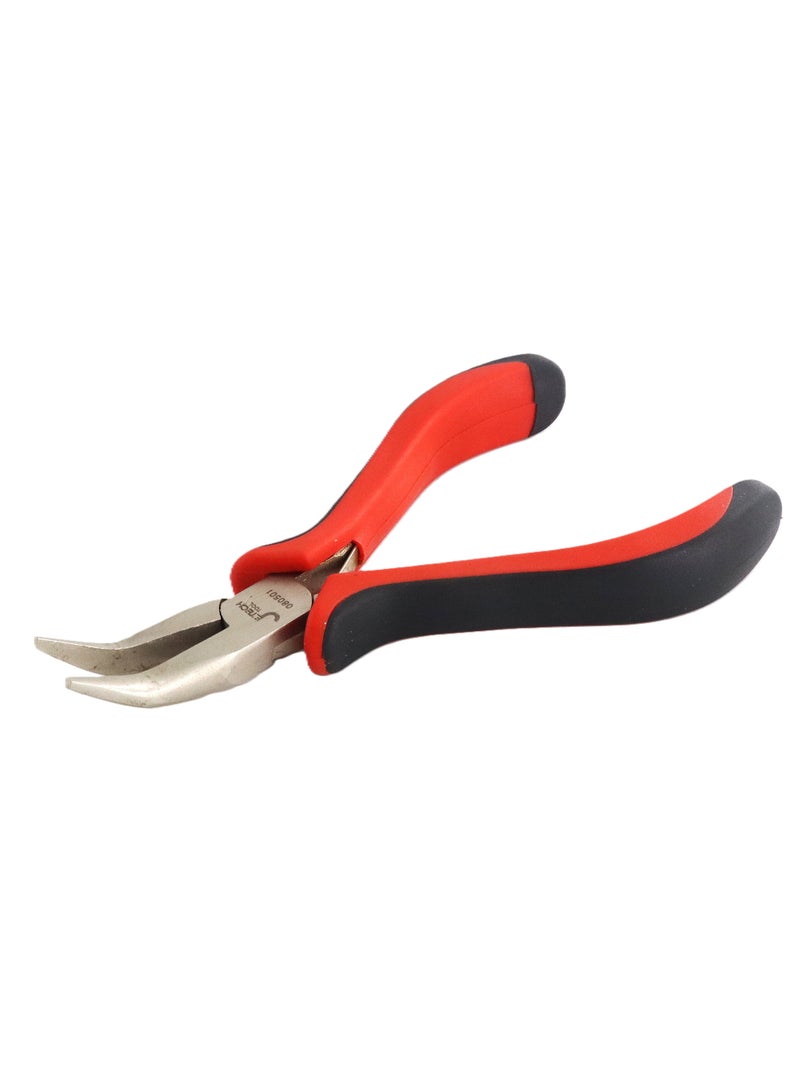jetechtool Jetech Mini Bent Needle Nose Pliers, 5.2-Inch, Chrome Vanadium Steel, Soft Grip for Jewelry Making, Wire Wrapping and Object Gripping - MP-5E - Image 1