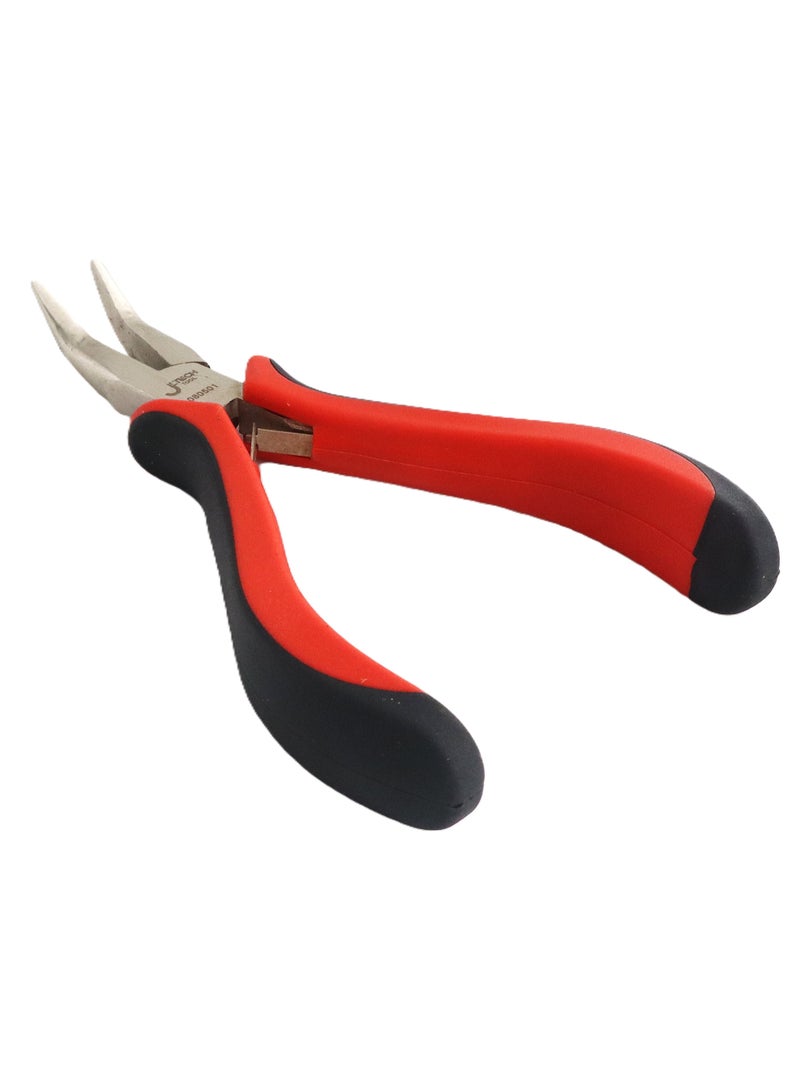 jetechtool Jetech Mini Bent Needle Nose Pliers, 5.2-Inch, Chrome Vanadium Steel, Soft Grip for Jewelry Making, Wire Wrapping and Object Gripping - MP-5E - Image 3