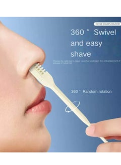 FUDIYA 6 pcs, nose hair razor trimmer rotary type small white man and lady's exclusive nose hair razor  - Image 1