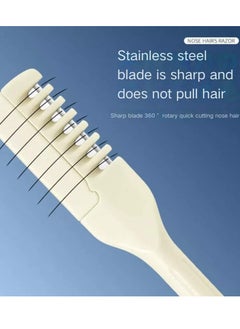 FUDIYA 6 pcs, nose hair razor trimmer rotary type small white man and lady's exclusive nose hair razor  - Image 2