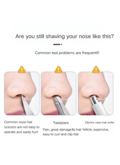 FUDIYA 6 pcs, nose hair razor trimmer rotary type small white man and lady's exclusive nose hair razor  - Image 4