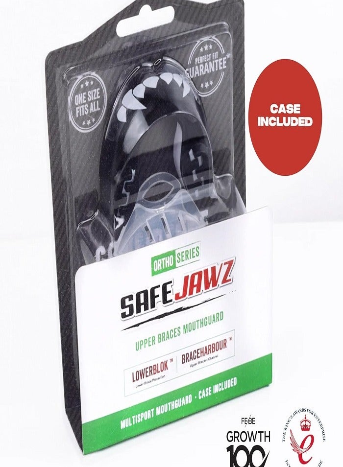 SAFEJAWZ Mouthguard for Braces, Upper & Lower Protection Remoldable Mouth Guard with Case for Boxing, Basketball, Football, MMA, Lacrosse, Hockey and All Contact Sports One Size (Fangz) - Image 5