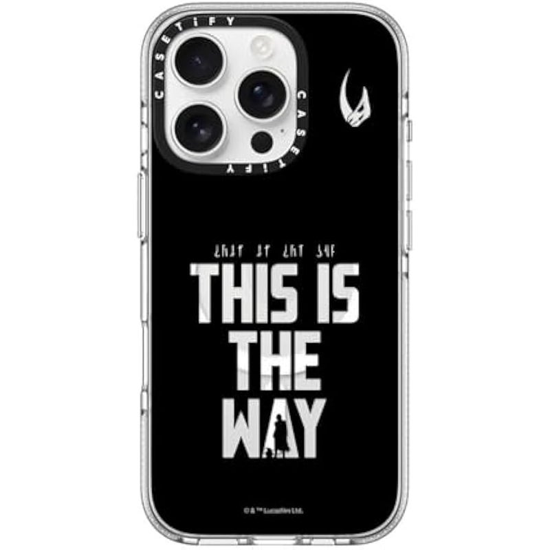Casetify Clear iPhone 16 Pro Case 【Mandalorian Co-Lab/Not Yellowing / 6.6ft Drop Protection/Compatible with Magsafe】 - This is The Way - Black Case - Clear - Image 1