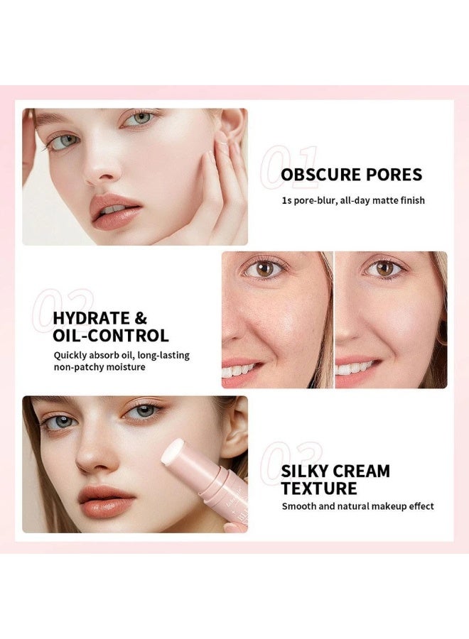 lakerain Blur Stick Instant Pore less Blur and Smooth Face Primer Pore Invisible Cream Balm Stick Pore Minimizer and Reducer Balm for Face Pores Tightening Moisturizing Conceals Pores Cream - Image 5