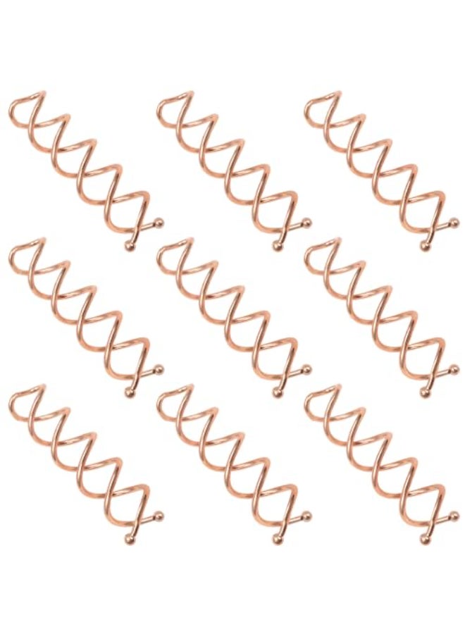 TUUXI 10 pcs Spiral Bobby Hair Pins Rose Gold Hair Screws Hair Twister Alloy Hair Accessories for Women Fast Bun Thick Hair Style - Image 1